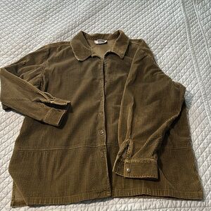 Thick corduroy shirt jacket